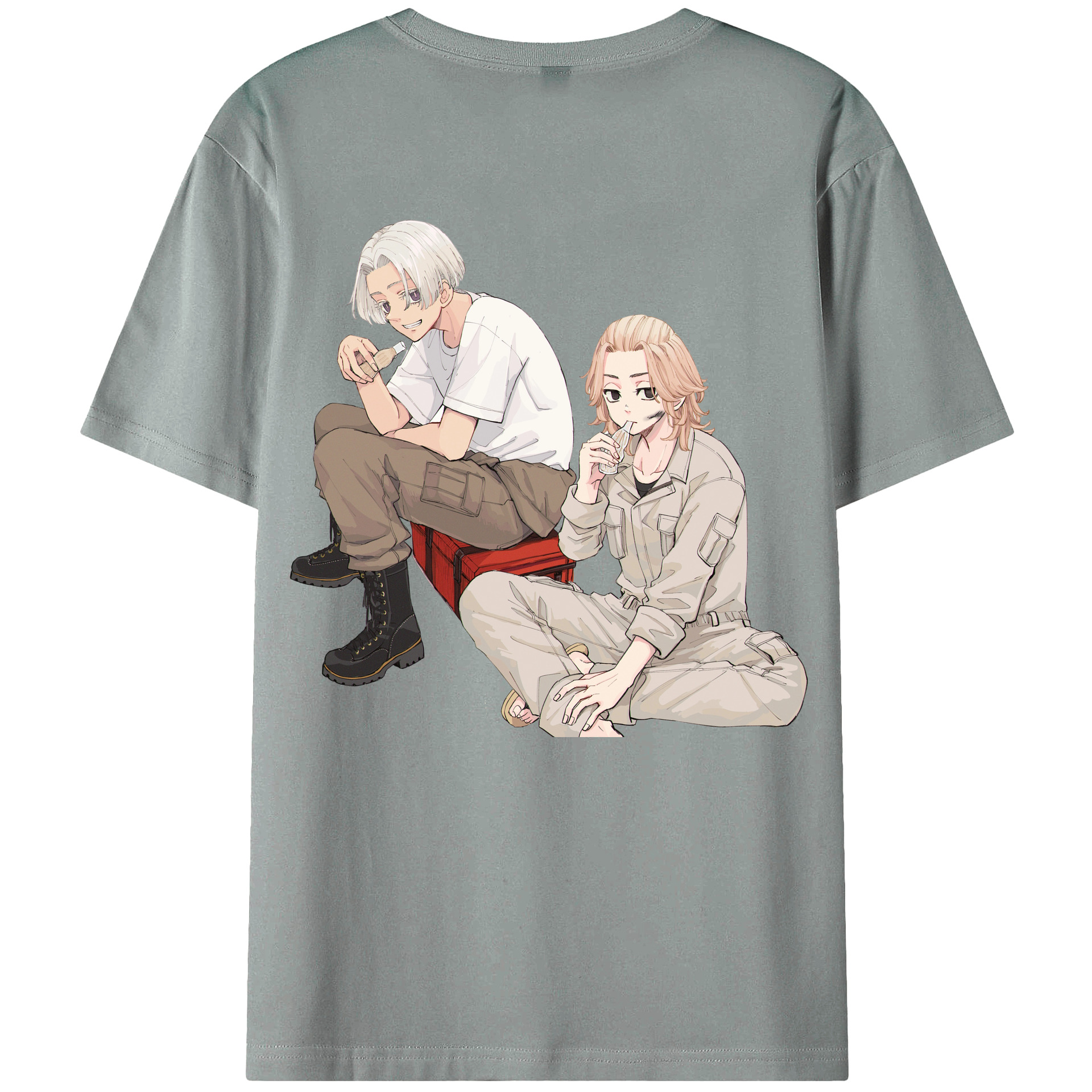 （画像用） 東京リベンジャーズ Tokyo Revengers 綿100％ メンズ半袖Tシャツ（バックプリント） 通気性